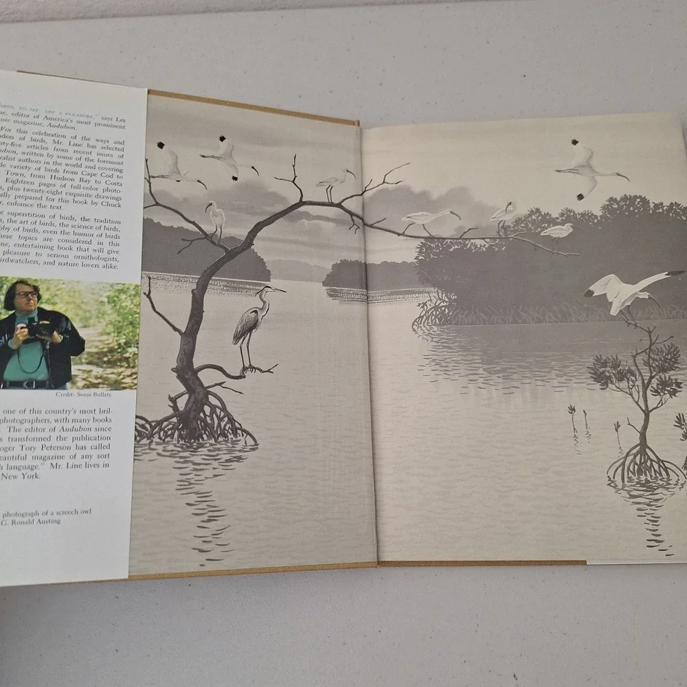 The Pleasure of Birds, An Audubon Treasury, Les Line, 1975 1st Ed Hardback